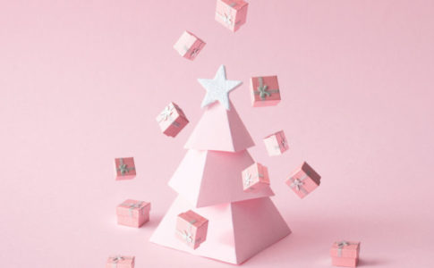 ピンクのクリスマスツリー
